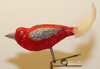 Rote Vögel, Flügel mit silbernem Glitzer